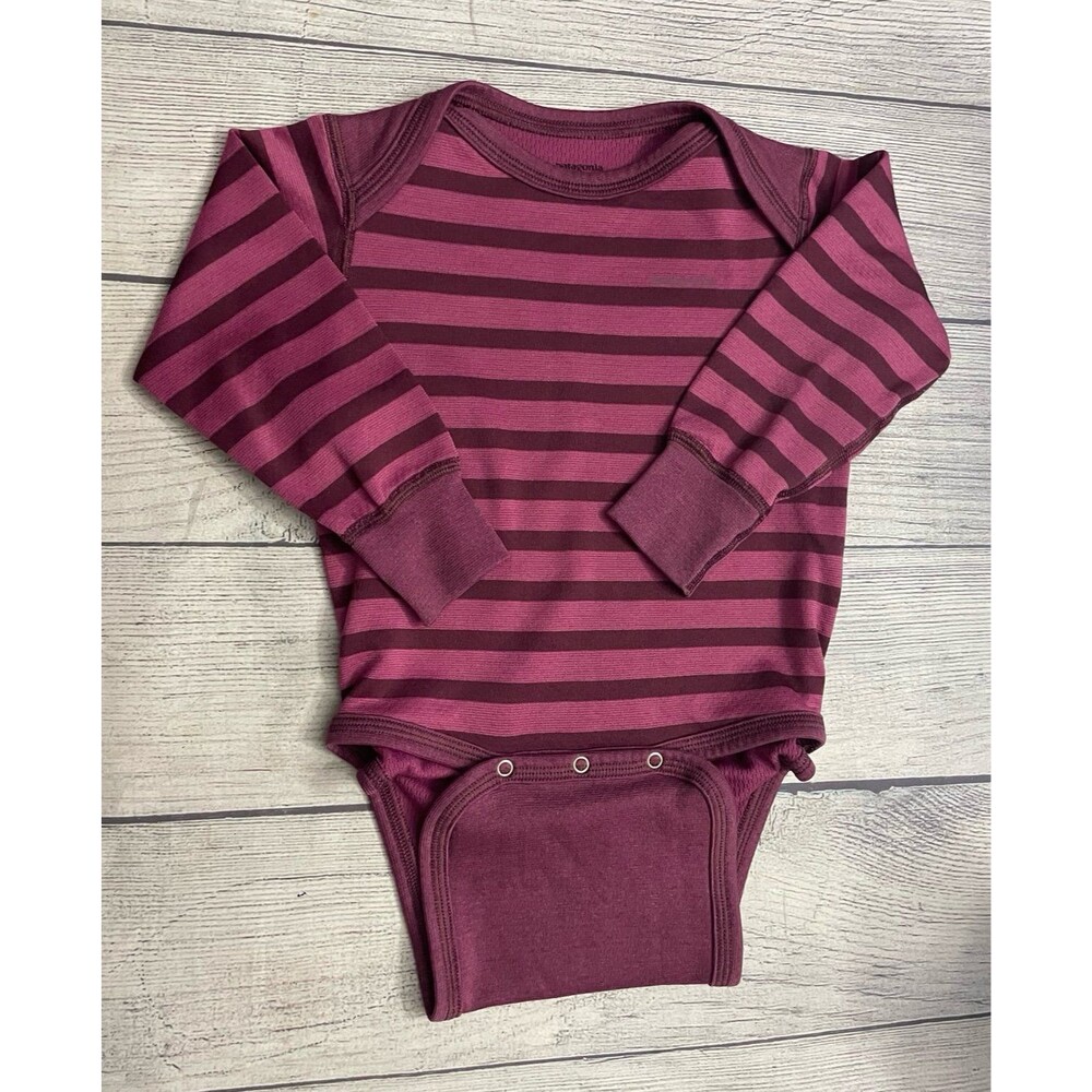 Purple Patagonia Capilene Base Layer Baby Girl Onesie Bodysuit, Size 12 months